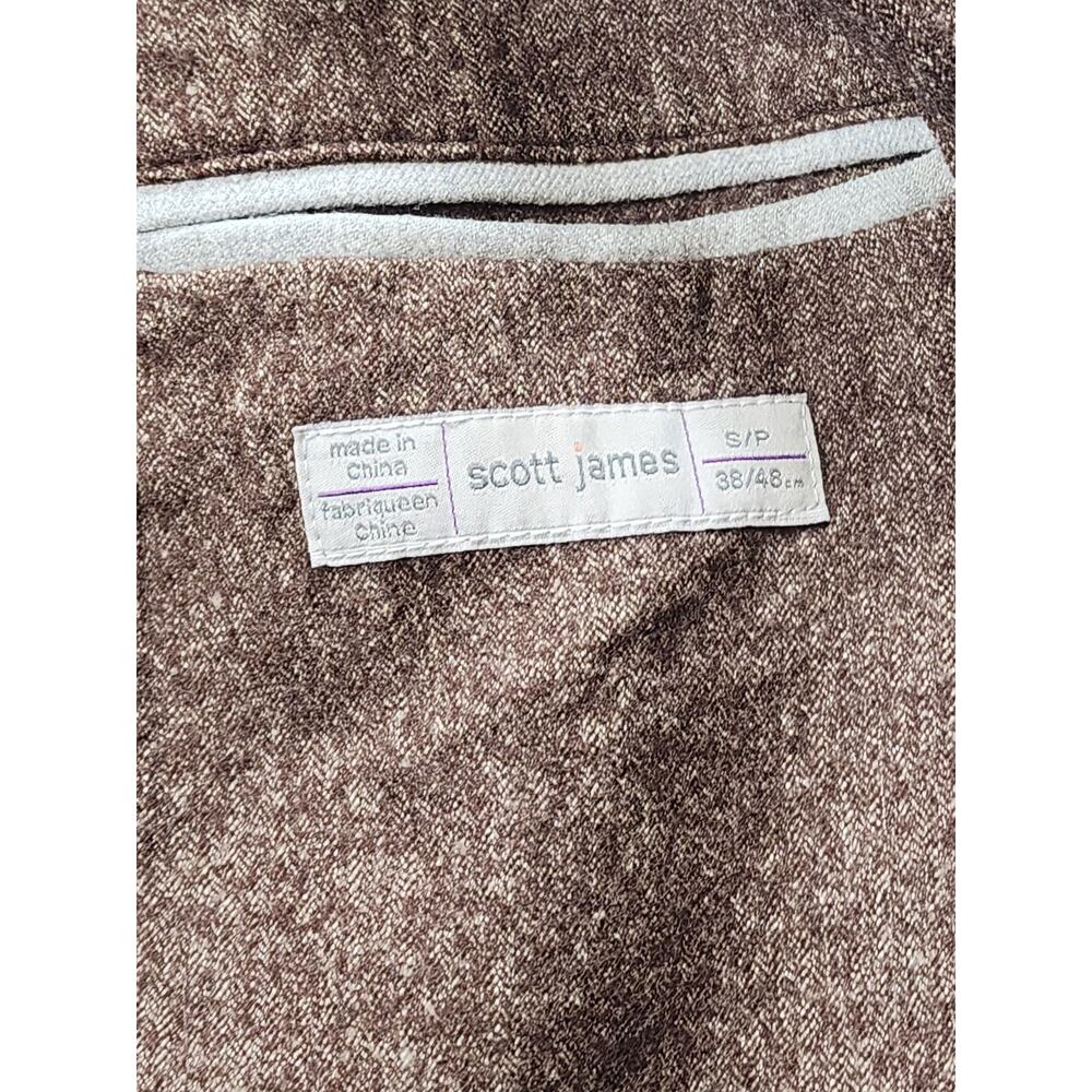 Scott James Blazer Mens Small 38 Wool Two Button Jacket Sport Coat Classic Tweed - Picture 15 of 16
